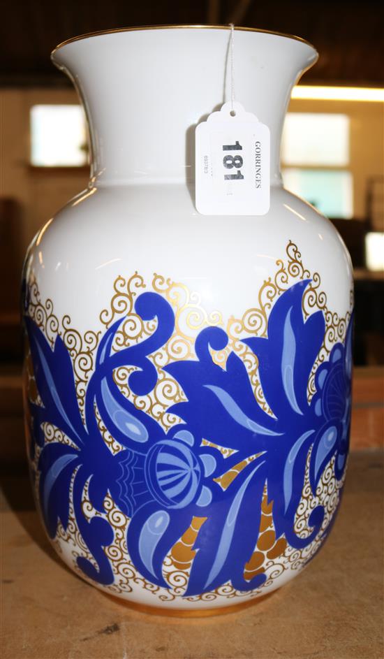 A large Rosenthal Art Deco Rosari vase, c.1924, designed by Julius-Vilhelm Gulbrandsen, 33cm(-)